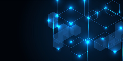 Abstract background consisting of set of hexagonal cells. Vector Graphics