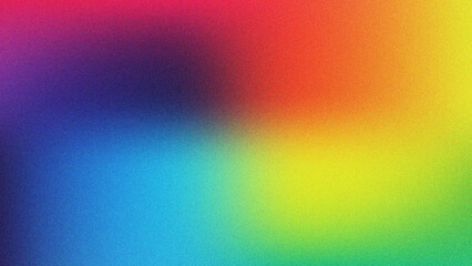 Vibrant rainbow spectrum of colors blending together in a textured abstract background with a subtle grainy effect
