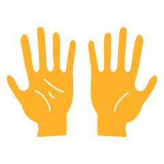 Hands palms cut out