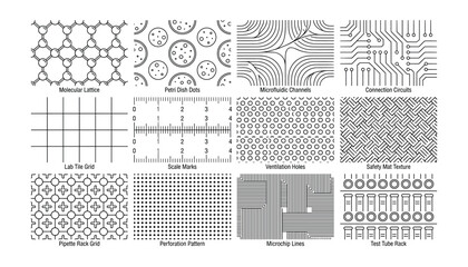 A collection of twelve geometric patterns suitable for various design projects