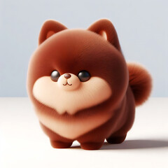 Cute Cartoon-Style Chihuahua Minimalist 3D Character Render