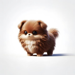 Cute Cartoon-Style Chihuahua Minimalist 3D Character Render