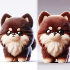 Cute Cartoon-Style Chihuahua Minimalist 3D Character Render