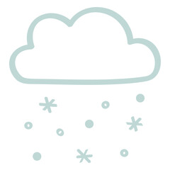 Winter nature cloud snow icon