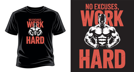 Work hard T-shirt design