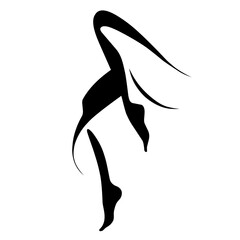 Sexy legs logo silhouette vector design
