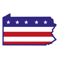 Pennsylvania color stroke states