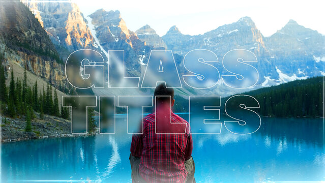 Minimal Glass Panel Title Overlays