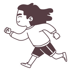 Marathon kid running children