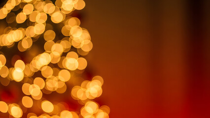 beautiful unfocused yellow christmas lights.