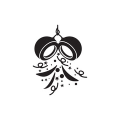 Confetti popper line icon vector, filled flat sign, solid pictogram isolated on white. Celebration symbol, logo illustration.