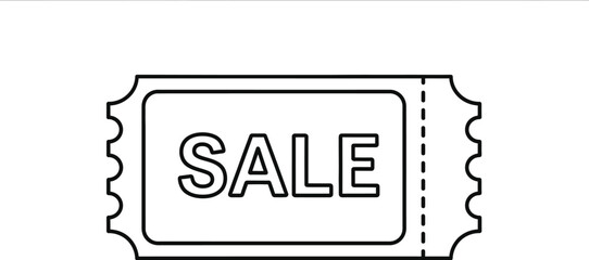 Fototapeta premium Sale ticket discount promotion offer retail shopping marketing event price