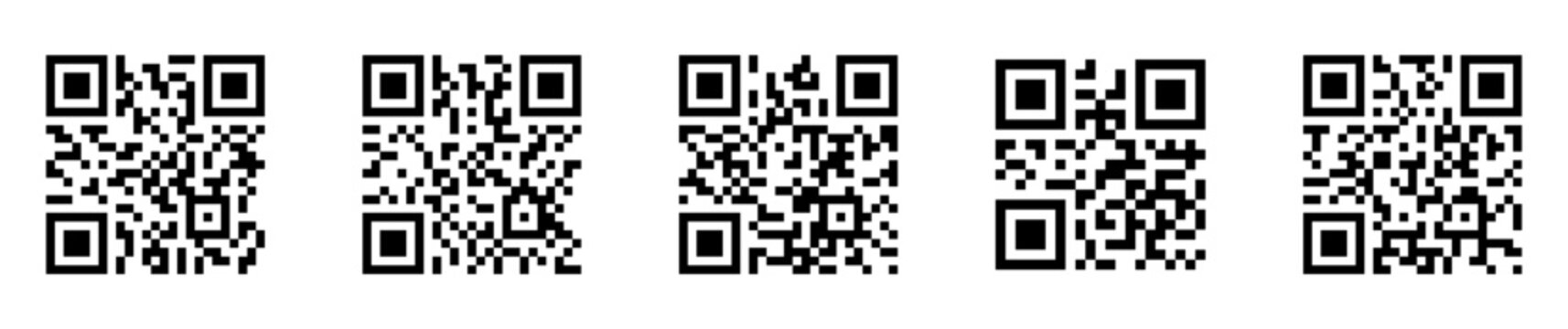 Scan QR code icon set