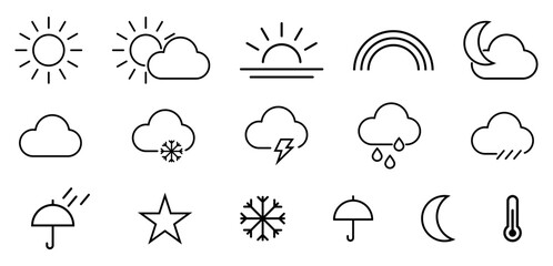 Set of weather icons