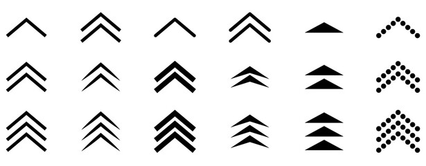 Swipe up, set of buttons