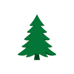 Christmas_tree_Attractive Minimalist illustration, A clipart flat 2D icon, simple illustration with EPS format design