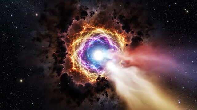 Supernova Explosion in Deep Space with Bright Energy Burst