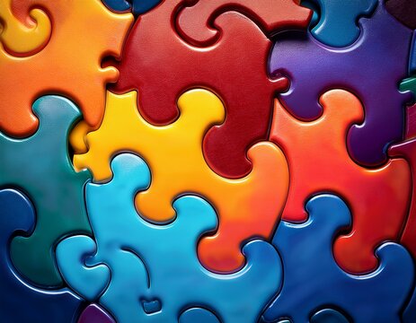 vibrant puzzle pieces a spectrum of creativity