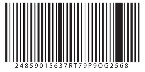 Barcode icon. Barcode vector icon. Simple fake bar code. Bar code for web design. Barcode product distribution icon. Vector illustration isolated on white background.