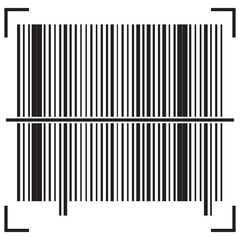 Barcode scanner icon in line style, isolated on white. Suitable for inventory, checkout, and product tracking designs.