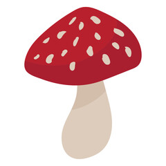 Fly agaric mushroom cartoon
