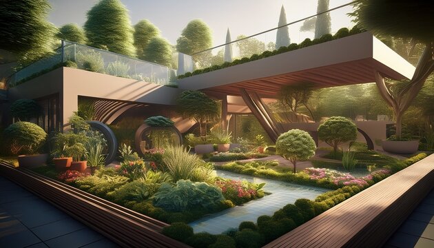 ecofriendly garden design with resource optimization