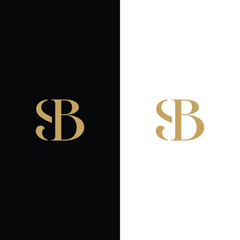 Obraz premium SB letter design logo icon concept