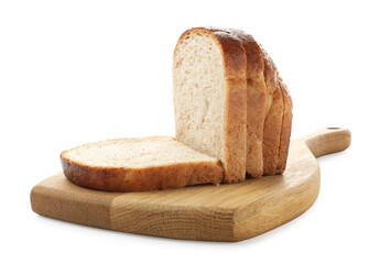 Slices of toast bread isolated on white