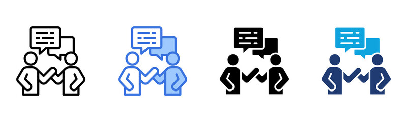 People Communication icon Multi Style Vector Illustration