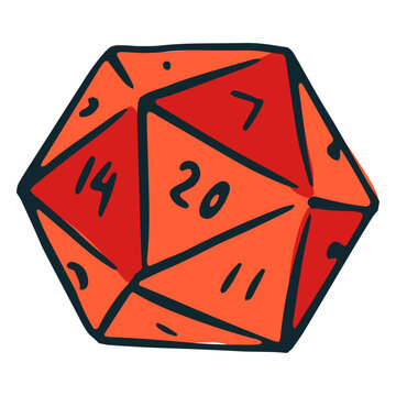 Role play game dice icon