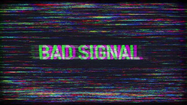 Glitch noise static television VFX. Visual video effects stripes background, tv screen noise glitch effect. Video background, transition effect for video editing, intro and logo reveals with sound