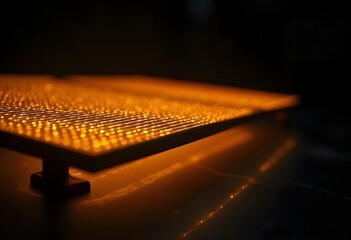 AI generated modern solar panel texture under soft studio lighting