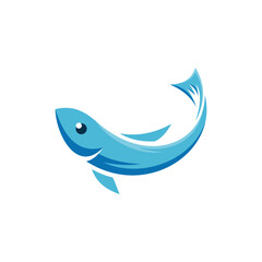 modern colorful fish logo template