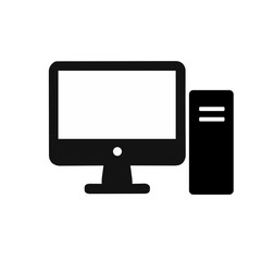 デスクトップPCのイラスト　アイコン　ピクト