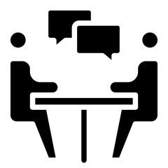 Meeting communication icon glyph style vector
