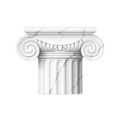 Naklejka premium Ionic Column Capital Architectural Element.