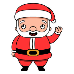 Christmas characters Santa Claus color stroke