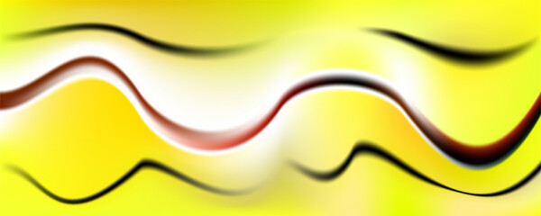 Abstract Light Yellow Wave Background Template