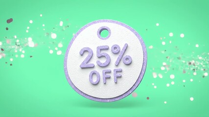 25% Off Discount Tag Attractive Promo for Your Advertising Promotion & Offers