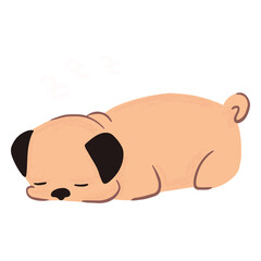 Cute pug sleeping