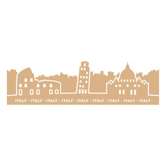 Image of Italy skyline citys printed on Printed Aluminium Shower Panels