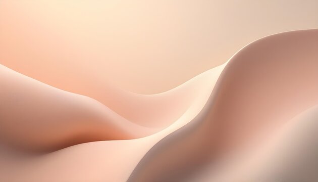 Abstract background blending smooth gradient tones of sandy beige soft peach muted coral producing aesthetic fluid modern minimal artwork today