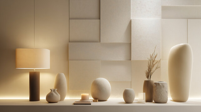 Cloud dancer modern home decor vases lamp and textured wall panels interior design ideas colour of the year 2026