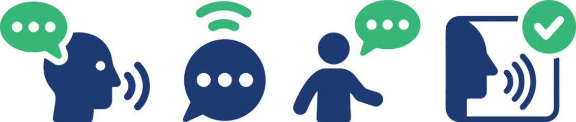 communication, speech, voice, recognition, talking, listening, message, chat, bubble, conversation, person, human, profile, face, sound, waves, technology, digital, interaction, connection, feedback, 