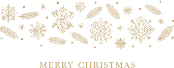 Winter Celebration Card With Golden Snowflakes Stars And Pine Cones On Transparent Backdrop For Holiday Season Greetings And Festive Atmosphere