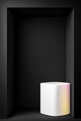 White Pedestal in Black Niche