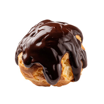 Cream Puff with Chocolate Sauce Dessert