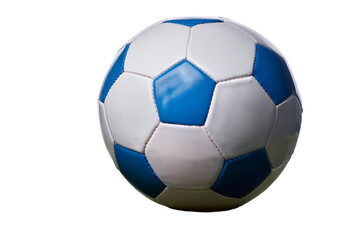 Ein wei&szlig; blauer Ball vor transparentem Hintergrund