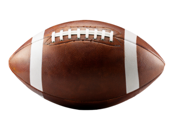 Ein American Football vor transparenten Hintergrund