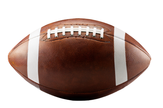 Ein American Football vor transparenten Hintergrund 